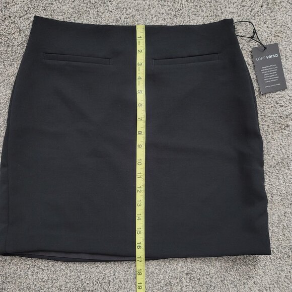 Loft Versa Black Lined Skirt Size 0 - New With Tag! - Picture 9 of 13